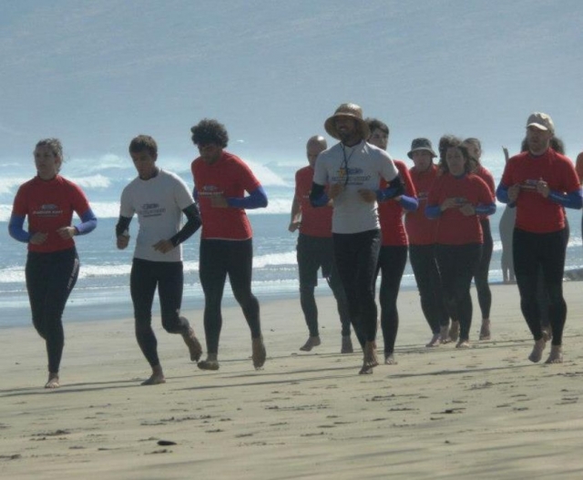 Calentando junto al agua